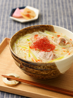 鶏とねぎたっぷりの白石温麺(うーめん)-レシピのメイン写真