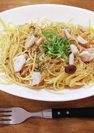 フライパンのみ☆鶏肉としめじの和風パスタ-レシピのメイン写真