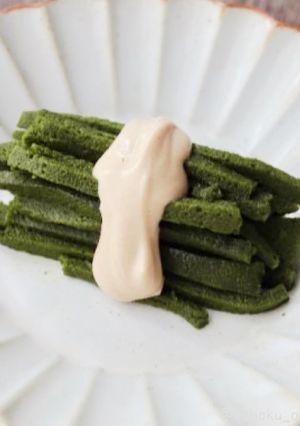 ほうれん草のごまクリームチーズソースがけ-レシピのメイン写真