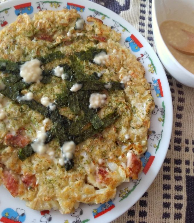 粉末だし香る♪オートミールお好み焼き-レシピのメイン写真