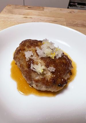 玉ねぎ無し!むっちりハンバーグポン酢がけ-レシピのメイン写真