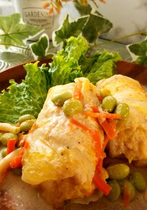 冬に食べたい♪鶏むね白菜ロール-レシピのメイン写真