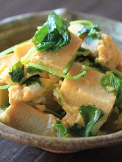 高野豆腐と三つ葉の卵とじ-レシピのメイン写真