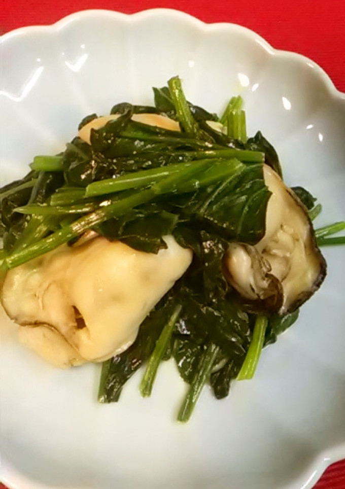 かきとほうれん草のバター炒め-レシピのメイン写真