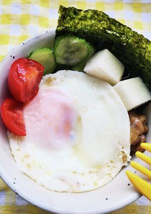ダイエット！韓国風！納豆オートミール！-レシピのメイン写真