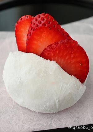 いちご大福~いちごスライスのせ~-レシピのメイン写真