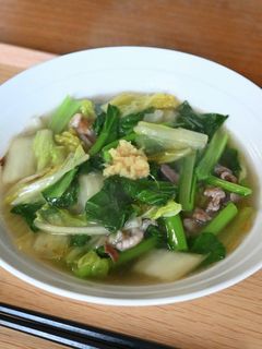白菜と小松菜のあんかけうどん-レシピのメイン写真