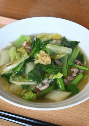 白菜と小松菜のあんかけうどん-レシピのメイン写真