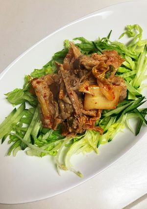 豚キムチのサラダ-レシピのメイン写真
