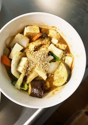 肉無豆腐シーフード風味焼きそば味野菜炒め-レシピのメイン写真
