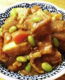 残こりのカレーで作る美味しい厚揚げ煮
