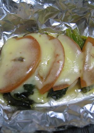 トマトときのこのチーズホイル蒸し-レシピのメイン写真