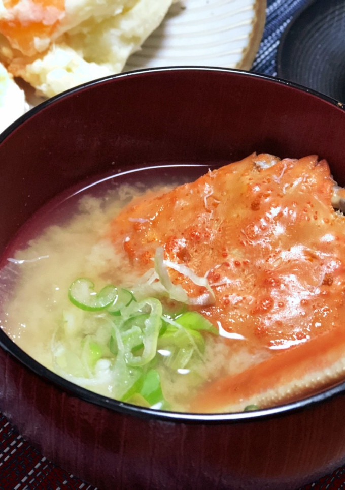 蟹の殻は再利用でお味噌汁-レシピのメイン写真