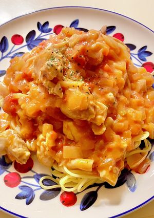 牛乳で！チキン・トマトクリームパスタ-レシピのメイン写真