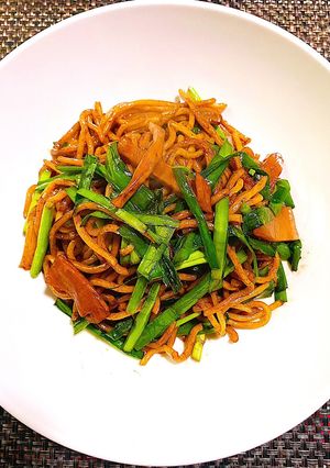 ニラとメンマの旨醤油焼きそば-レシピのメイン写真