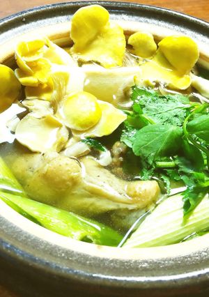 1人鍋　たもぎ茸の鶏豆腐　（発酵玉葱）-レシピのメイン写真
