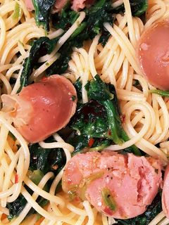 ソーセージとほうれん草のパスタ-レシピのメイン写真