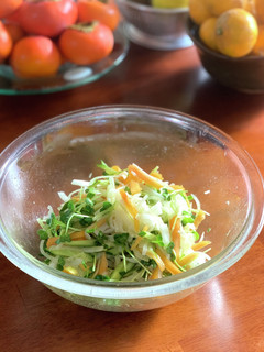 生野菜と柿のサラダ-レシピのメイン写真