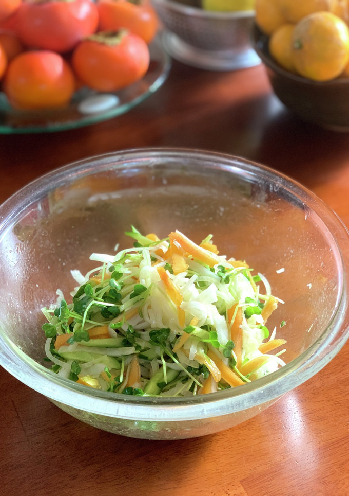 生野菜と柿のサラダ-レシピのメイン写真