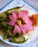白菜･青唐温サラダ＋ビアソ明太のカフェ丼