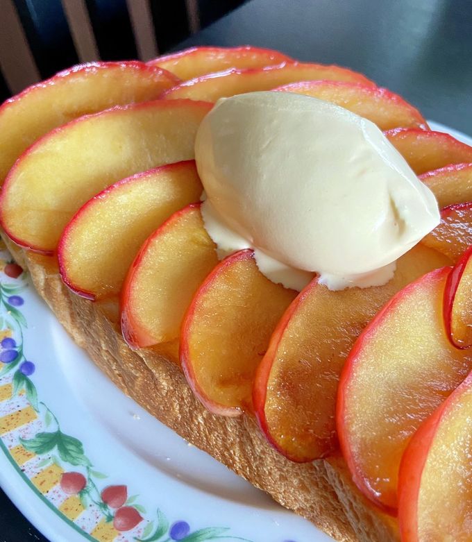 カラメル♥アップルトースト♥アイス添え by ♪Key♪ 【クックパッド