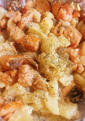 鮭とじゃがいもの麺つゆマヨ炒め-レシピのメイン写真