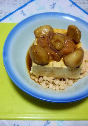 布目のいかの塩辛＋焼きにんにくの冷や奴-レシピのメイン写真