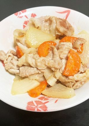 豚肉とカブと人参の塩麹炒め-レシピのメイン写真