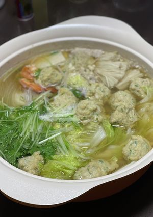 オートミール入り自家製鶏団子鍋♪-レシピのメイン写真
