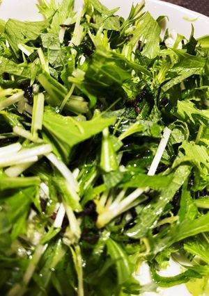 1分サラダ 水菜と青紫蘇のくらこんサラダ-レシピのメイン写真