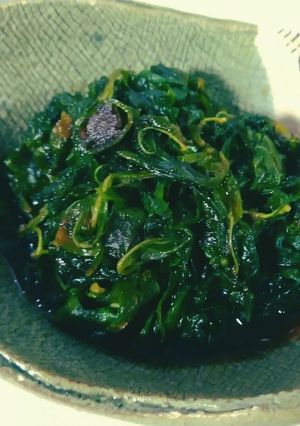 簡単!　万願寺唐辛子の葉で作る佃煮-レシピのメイン写真