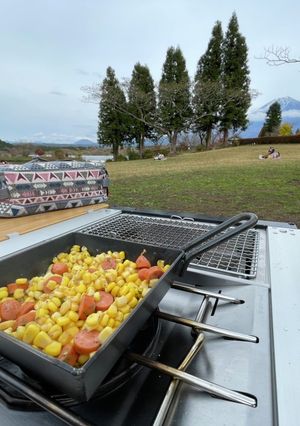 ソロキャンプ用・チョリソ入りバターコーン-レシピのメイン写真