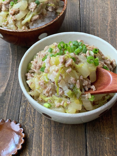 豚ひき肉と白菜の餡かけごはん-レシピのメイン写真