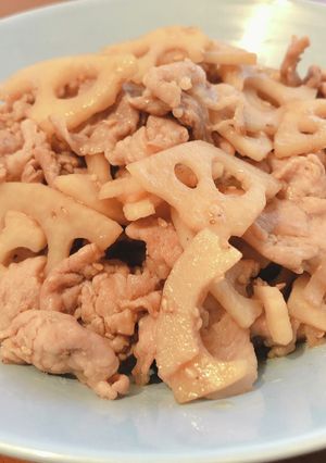 豚肉柔らか！豚肉とれんこんの甘辛炒め-レシピのメイン写真
