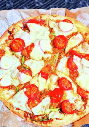 魚の照り焼きそぼろのピザ-レシピのメイン写真