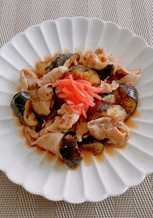 紅生姜の汁をソースに!豚肉と茄子の炒め物-レシピのメイン写真