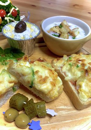 たまごとチーズのオープンサンド-レシピのメイン写真