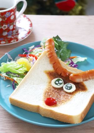 クリスマスに☆簡単トナカイトースト-レシピのメイン写真