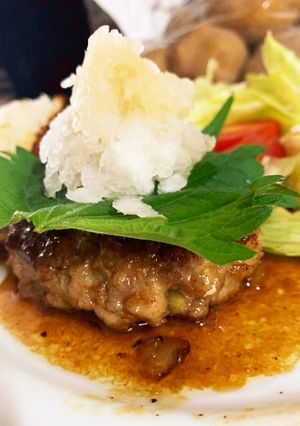 粗挽きジューシー大人の和風ハンバーグ　-レシピのメイン写真