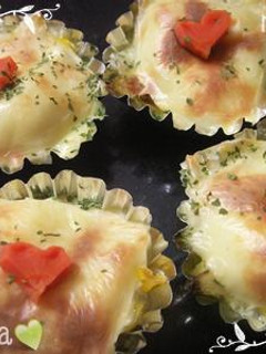 お弁当 アスパラとコーンのミニグラタン-レシピのメイン写真