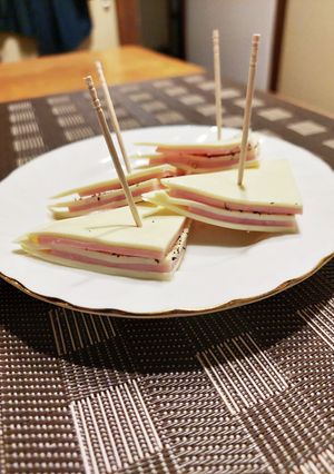 材料3つハムチーズサンド-レシピのメイン写真