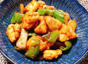 鶏もも肉と玉ねぎピーマンのカレー炒め-レシピのメイン写真