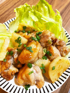 鶏もも肉と山芋の照焼き-レシピのメイン写真