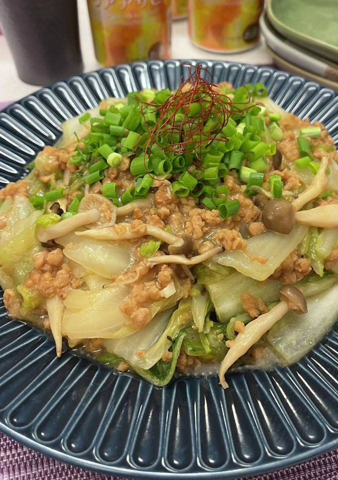 白菜と大豆のお肉のあんかけ炒め-レシピのメイン写真