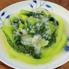 รูปของ チンゲン菜のカニ缶あんかけ