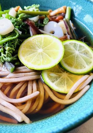 山菜・すだち蕎麦-レシピのメイン写真