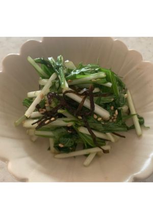 水菜と塩昆布の和え物-レシピのメイン写真