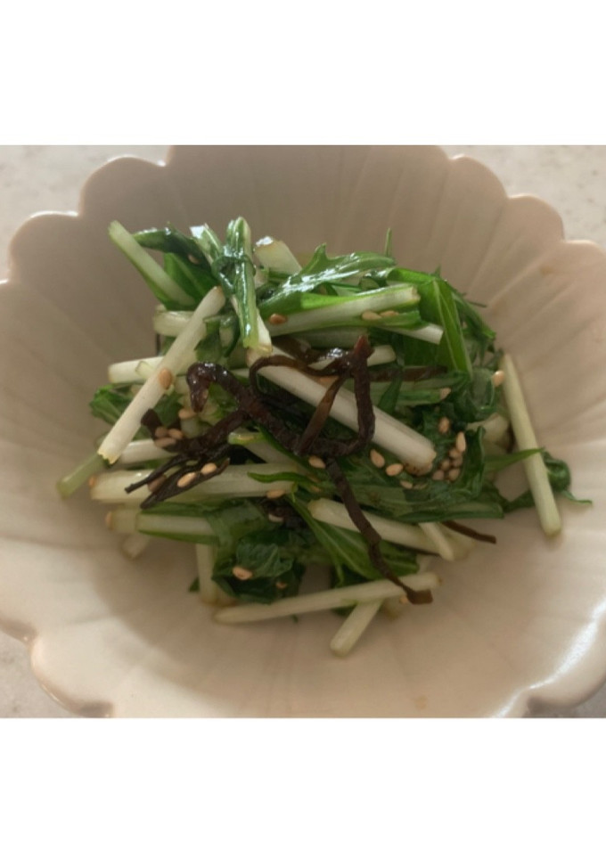 水菜と塩昆布の和え物-レシピのメイン写真