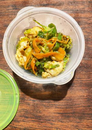 鶏皮と根菜カレー粒マスタード炒め-レシピのメイン写真