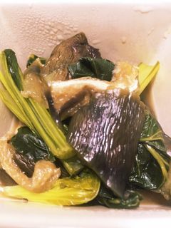 小松菜と茄子と油揚げの煮浸し-レシピのメイン写真